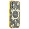 Guess GUHMP16SH4PYEEW iPhone 16 6.1 brązowy/brown hardcase IML Peony On 4G Background MagSafe